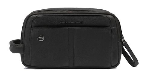 PIQUADRO Hedley Leather Toiletry Bag Black