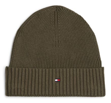 TOMMY HILFIGER TH Flag Pima Cotton Beanie Army Green