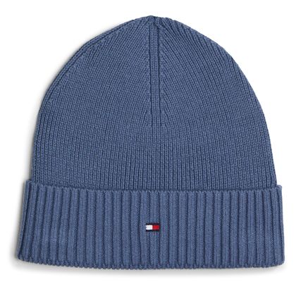 TOMMY HILFIGER TH Flag Pima Cotton Beanie Blue Hills