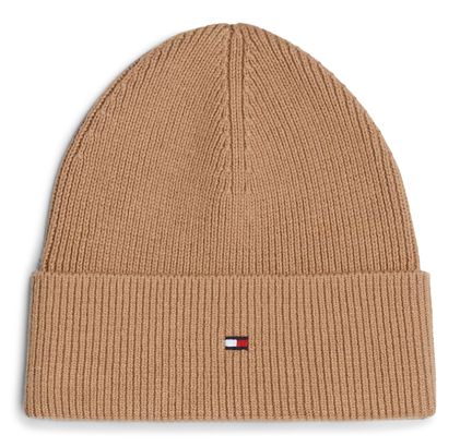 TOMMY HILFIGER Essential Flag Beanie Camel