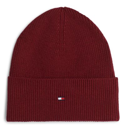 TOMMY HILFIGER Essential Flag Beanie Rouge