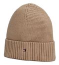 TOMMY HILFIGER TH Flag Pima Cotton Beanie Beige