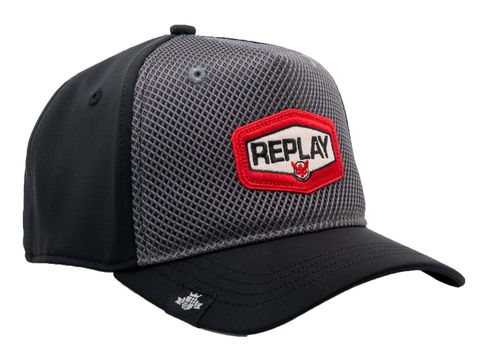 REPLAY Cap Black + Plum Kitten