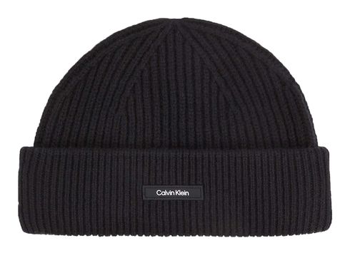 Calvin Klein Wool Docker Beanie CK Black