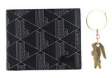 LACOSTE The Blend Billfold Key Ring Box M Monogram Noir Gris LACOSTE The Blend Billfold Key Ring Box M Monogram Noir Gris