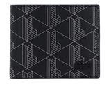 LACOSTE The Blend Billfold Key Ring Box M Monogram Noir Gris LACOSTE The Blend Billfold Key Ring Box M Monogram Noir Gris