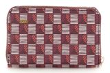 GUESS G Wave SLG Medium Zip Around Wallet Claret Logo