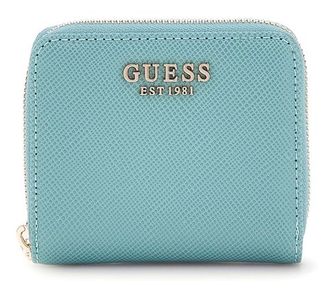 GUESS Laurel SLG Small Zip Around Wallet Teal