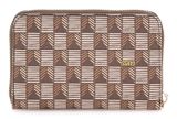GUESS G Wave SLG Medium Zip Around Wallet Brown Logo