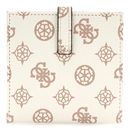 GUESS Laurel SLG Tab Card Case Cream Logo