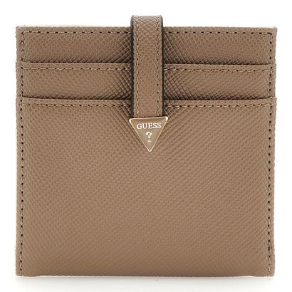 GUESS Laurel SLG Tab Card Case Dark Taupe