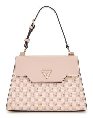 GUESS G Wave Top Handle Flap Blush Logo