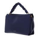 COCCINELLE Boheme Grana Double Crossbody Double Grainy Leather Royal Blue / Fon. Brown