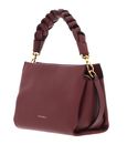 COCCINELLE Boheme Grana Double Crossbody Double Grainy Leather Brandy / Gren. Red
