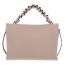 COCCINELLE Boheme Grana Double Crossbody Double Grainy Leather Rosette / Warm Taupe