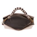 COCCINELLE Boheme Grana Double Crossbody Double Grainy Leather Rosette / Warm Taupe
