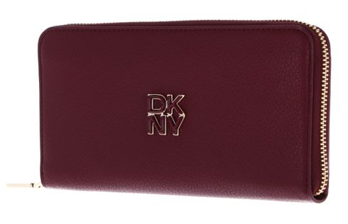 DKNY Milan Tie Zip Around Wallet Burgundy