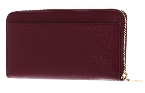 Portefeuille DKNY Bryant Small Zip Around - Cuir De Vachette - Couleur Aged Wine (rouge Vieilli) - Neuf Avec étiquettes