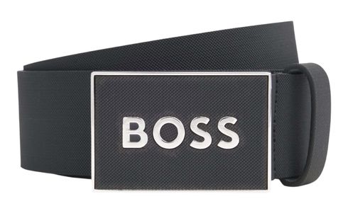 BOSS Boss Icon-S1 Sz40 Belt W80 Black Silver