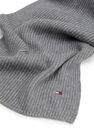 TOMMY HILFIGER TH Flag Pima Cotton Cash Scarf Mid Grey Heather TOMMY HILFIGER TH Flag Pima Cotton Cash Scarf Mid Grey Heather
