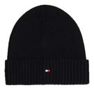 TOMMY HILFIGER Small Flag Beanie S / M Black TOMMY HILFIGER Small Flag Beanie S / M Black