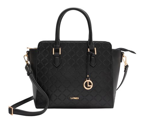 L.CREDI Filiberta Handle Bag Black