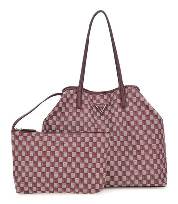 GUESS G Wave Large 2 In 1 Tote Bag L Claret Logo