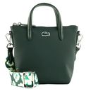 LACOSTE Shopping Cross Bag Zinc / White - Black