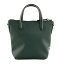 LACOSTE Shopping Cross Bag Zinc / White - Black