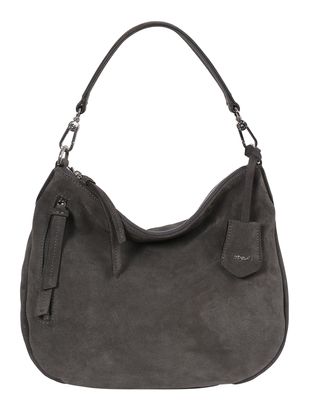 abro Leather Suede Hobo Bag Juna M Dark Grey