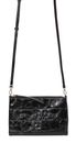 abro Leather Maxi Cocco All Day Crossbody Bag Black / Gold