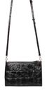 abro Leather Maxi Cocco All Day Crossbody Bag Black / Gold