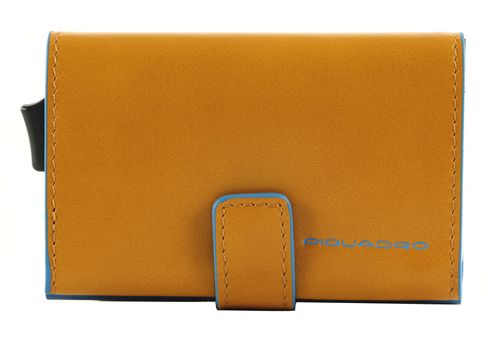 PIQUADRO Blue Square Compact Wallet Yellow