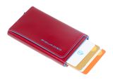 PIQUADRO Blue Square Card Case With Single Slider RFID Rosso PIQUADRO Blue Square Card Case With Single Slider RFID Rosso