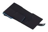 PIQUADRO Blue Square Compact Wallet With Double Slider RFID Black