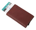 PIQUADRO Black Square Card Case With Single Slider RFID Tobacco PIQUADRO Black Square Card Case With Single Slider RFID Tobacco