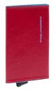 PIQUADRO Blue Square Card Case With Single Slider RFID Rosso PIQUADRO Blue Square Card Case With Single Slider RFID Rosso