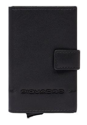 PIQUADRO Giles Compact Wallet With Single Slider RFID Black