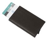 PIQUADRO Black Square Card Case With Single Slider RFID Dark Brown PIQUADRO Black Square Card Case With Single Slider RFID Dark Brown