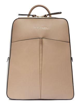 PIQUADRO Ashley Women's Laptop Backpack Beige