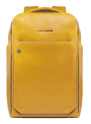 PIQUADRO Blue Square Backpack 2 Compartments 15,6" Yellow