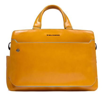 PIQUADRO Blue Square Briefcase 15,6" 2 Compartments Yellow