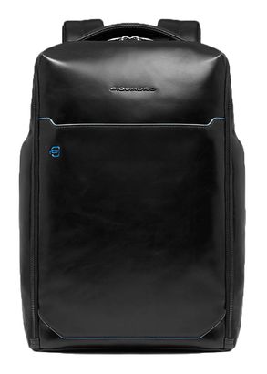 PIQUADRO Blue Square Backpack 2 Compartments 14" Black