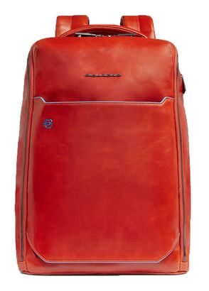 PIQUADRO Blue Square Backpack 2 Compartments 14" Orange