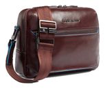 PIQUADRO Blue Square Crossbody Bag Mahogany