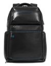 PIQUADRO Blue Square Computer Backpack With USB Black