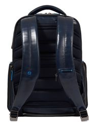Piquadro Woody Belt Bag Dark Blue - Recycled Fabric Bum Bag With Leather Details, Zip Closure, 32x15x5 Cm