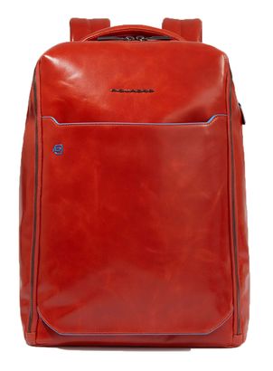 PIQUADRO Blue Square Backpack 2 Compartments 15,6" Orange