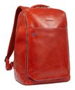 PIQUADRO Blue Square Backpack 2 Compartments 15,6" Orange