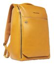 PIQUADRO Blue Square Backpack 2 Compartments 14" Yellow
